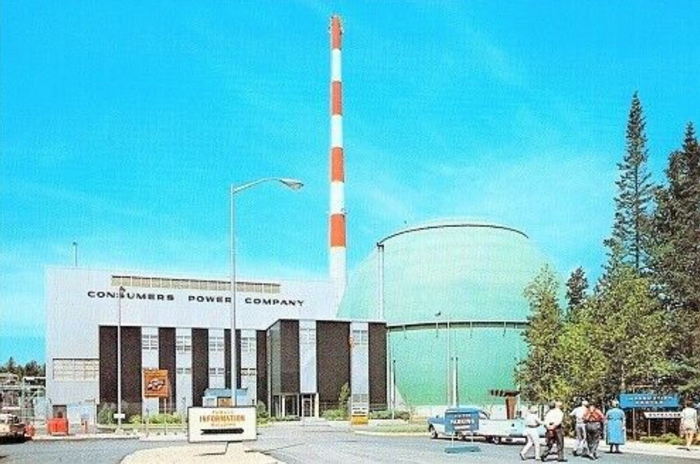 Big Rock Point Nuclear Power Plant - Old Postcard (newer photo)